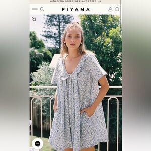 Piyama button down dress